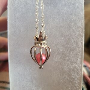 Freshwater Pearl Princess Crown Cage Necklace